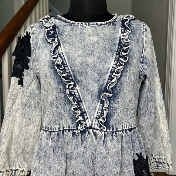 POL 80's Inspired Denim Short Dress - Picture 3 of 13